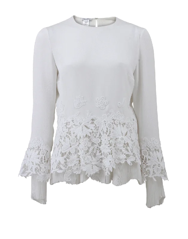 Lace Appliqué Blouse