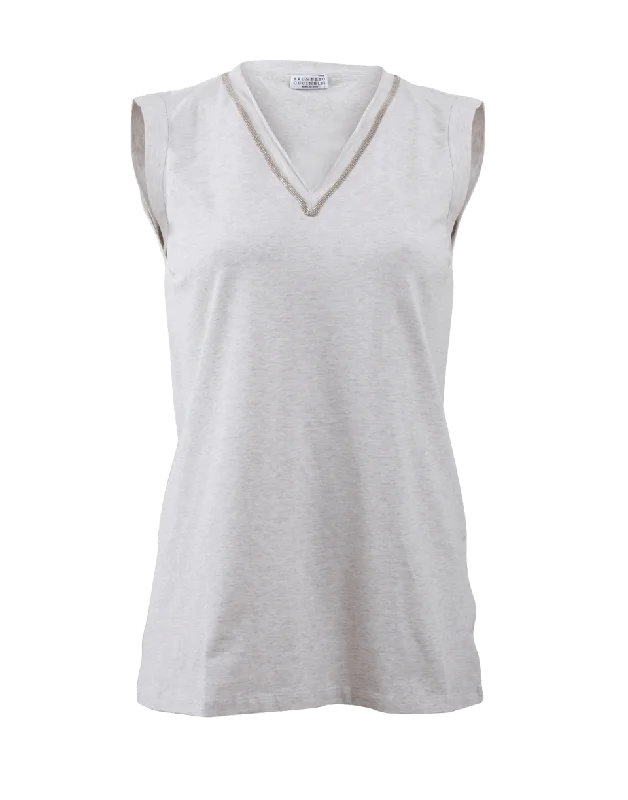 Sleeveless V-Neck T-Shirt