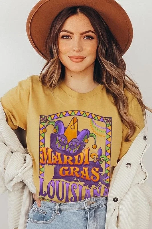 Gold Louisiana Mardi Gras Tee