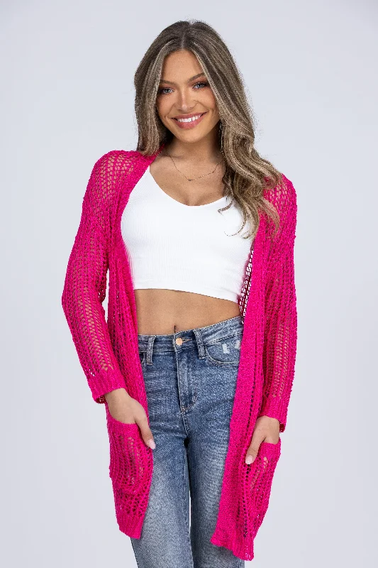 Crochet Me Crazy Women's Lightweight Drop Shoulder Cardigan