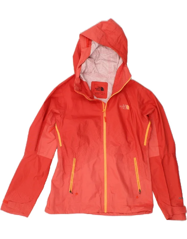 THE NORTH FACE Womens Hooded Rain Jacket UK 14 Medium Red