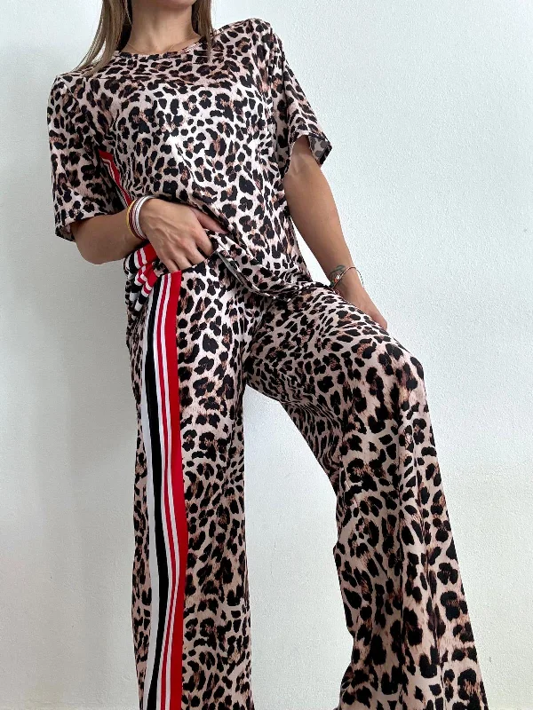 Red Line Leopard Top