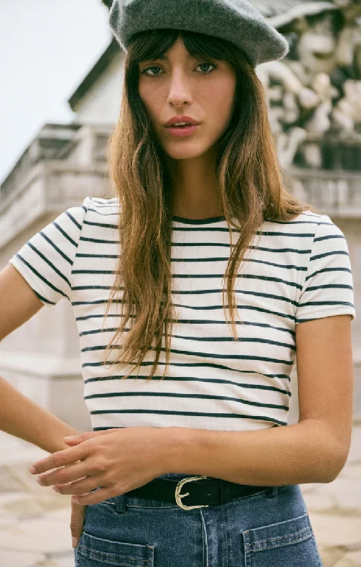 Saxton Striped Rib Tee By Z Supply