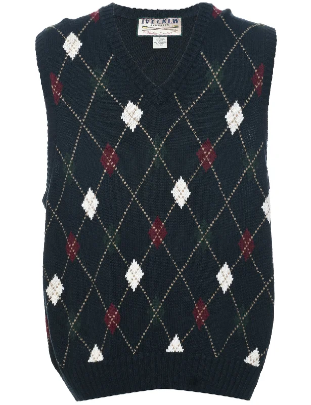 Argyle Sweater Vest - L