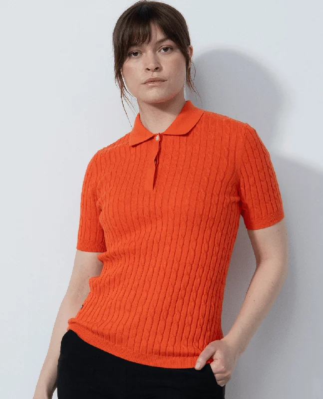 DAILY SPORTS Madelene Cashmere Knitted Polo 273 Cadmium