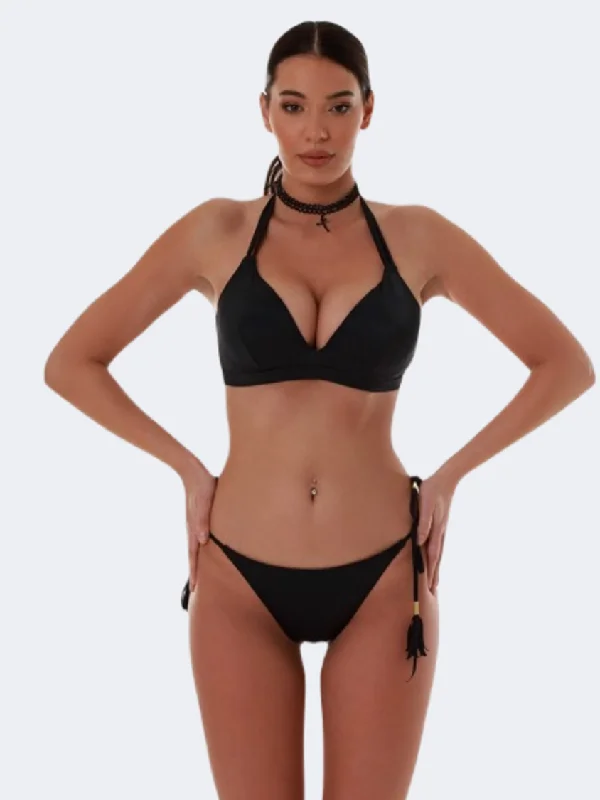 Blue Point Necklinehalter Women Beach Bra Black