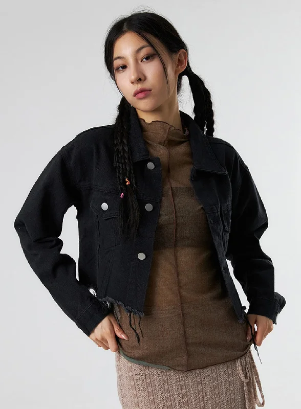 Crop Collar Jacket IS327