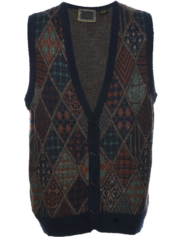 Argyle Sweater Vest - M