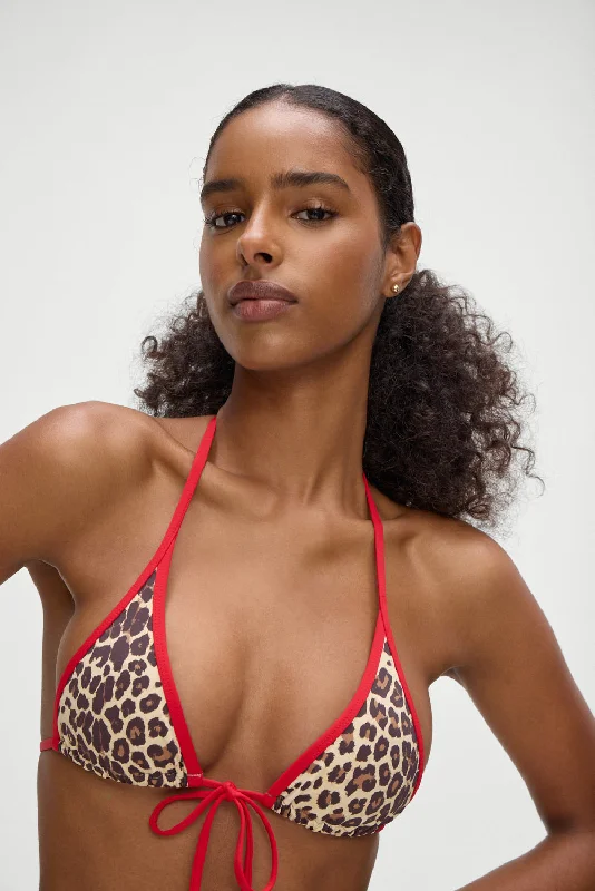 Paradise Micro Halter Bikini Top - Cheetah