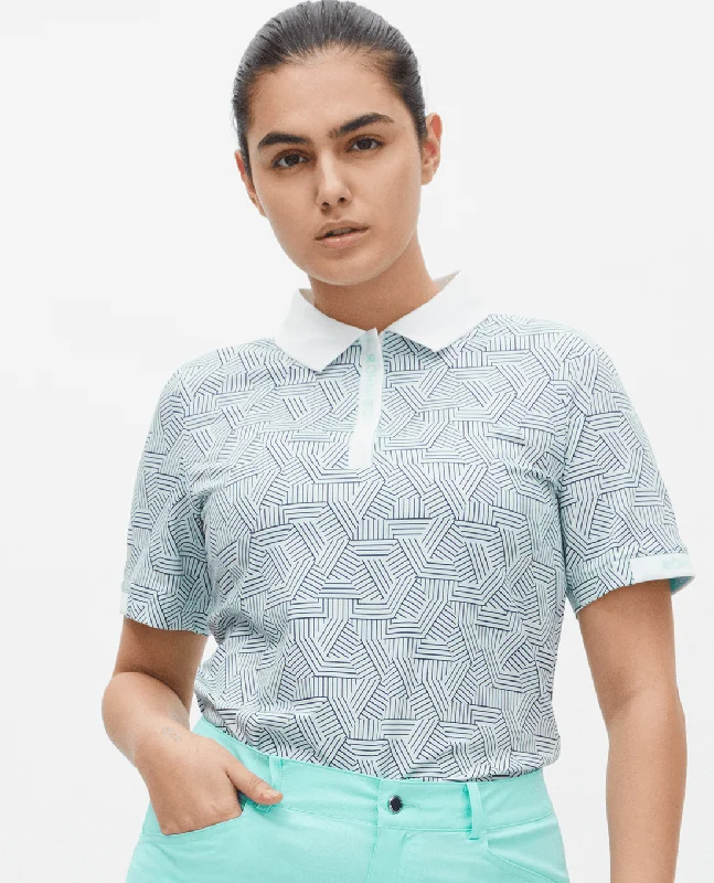 SIZE XS - ROHNISCH Abby Polo Hexagon Mint