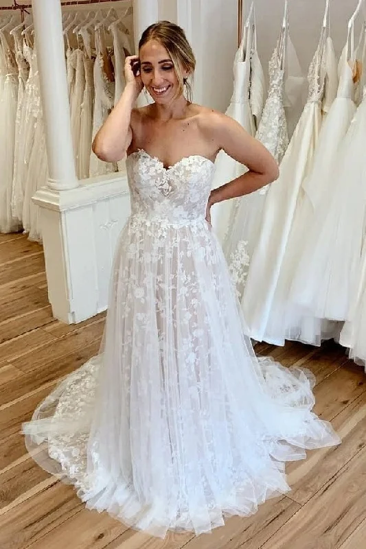 Sweetheart Lace Wedding Dresses 2022 Bridal Online