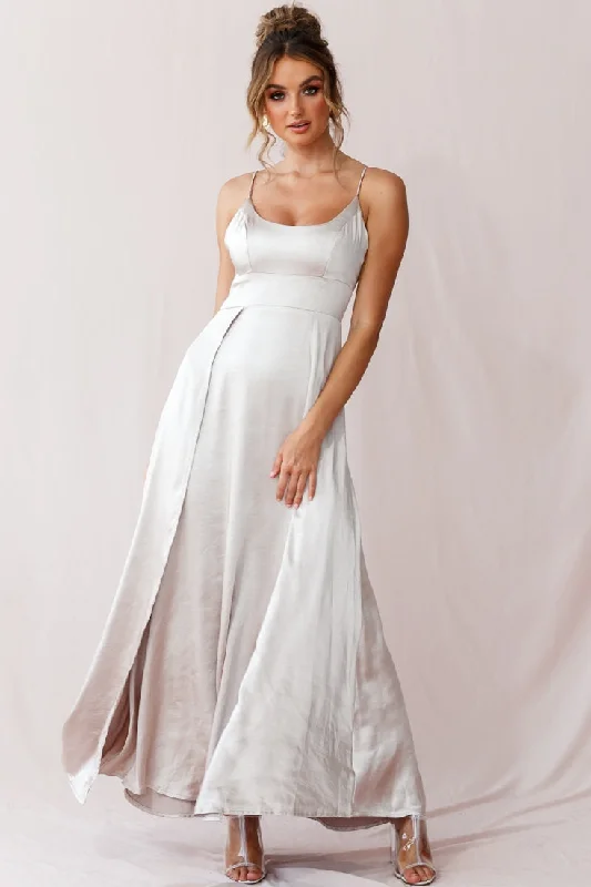 Joanne Empire Waist Maxi Dress Champagne