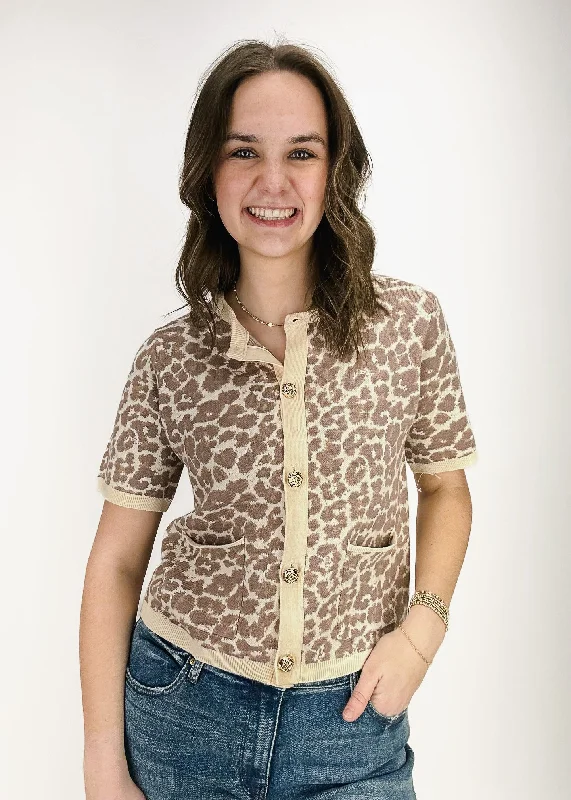 Katherine Leopard Print Cardigan