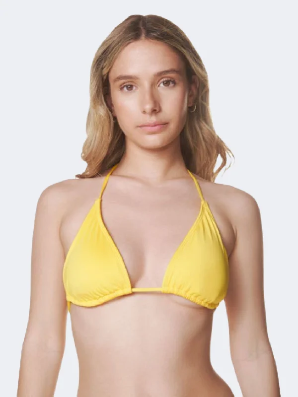 Blu4U Solids Women Beach Bra Yellow