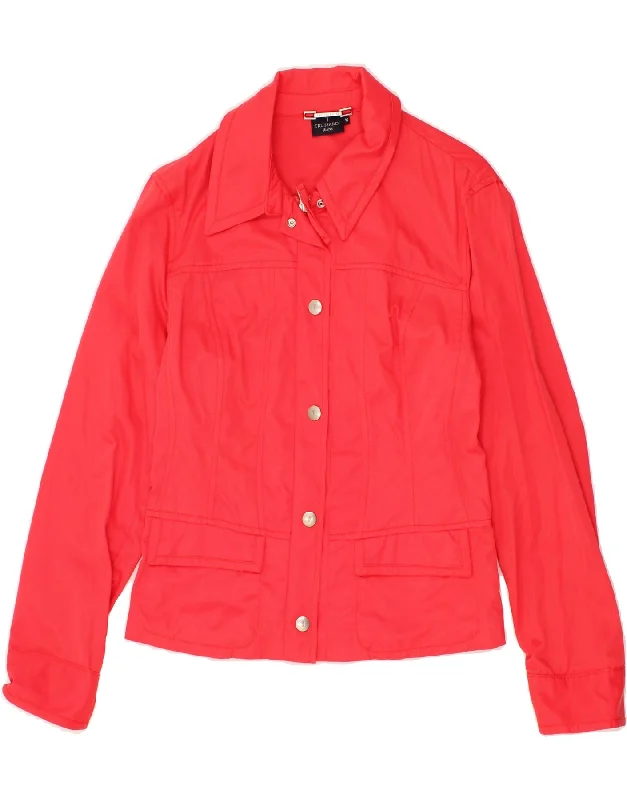 TRUSSARDI JEANS Womens Bomber Jacket IT 46 Large Red Cotton