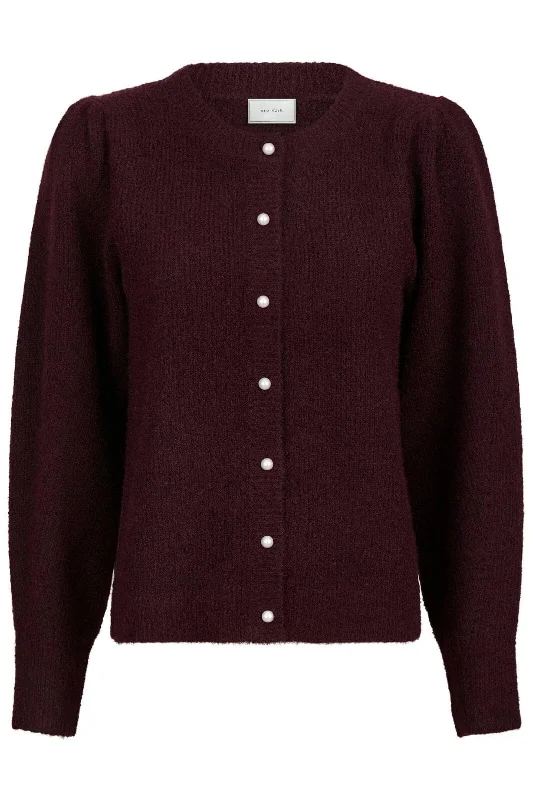 Neo Noir - Nuna Knit Cardigan 162242 - 682 - Wine