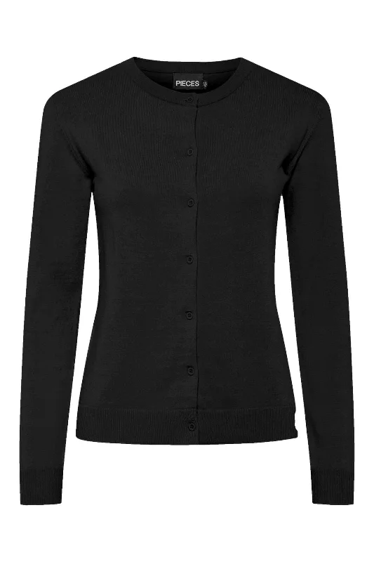 Pieces - Pcnora Ls O-Neck Knit Cardigan - 4640540 Black