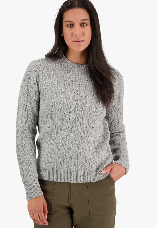 Swanndri Womens Kennedy point Cable Knit Crew