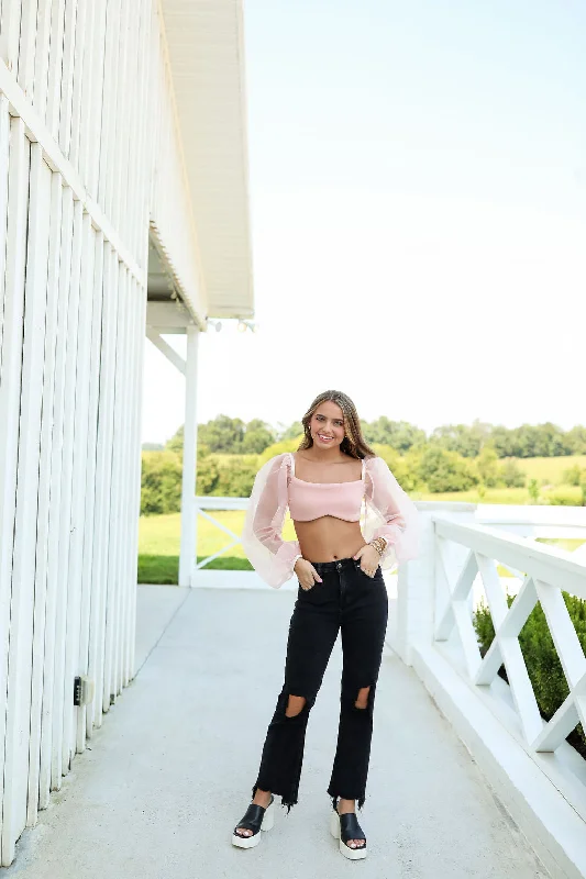 Rose’ Cropped Top - Blush