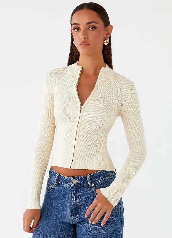 Tilly Long Sleeve Knit Top - Cream