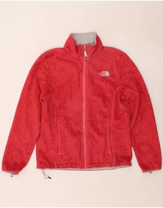 THE NORTH FACE Womens Fleece Jacket UK 14 Medium Red Polyester