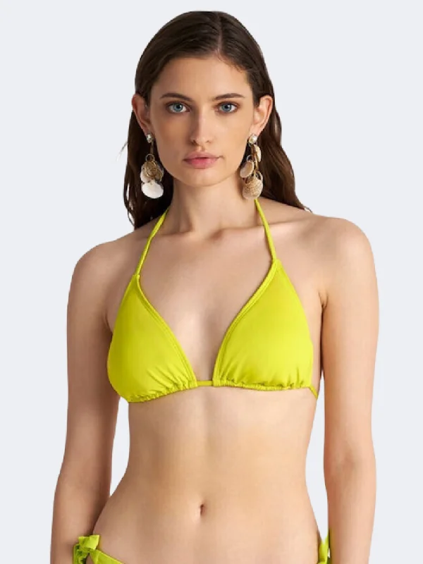 Blu4U Solids Women Beach Bra Lime