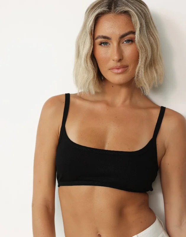 Malina Crop Top (Black)