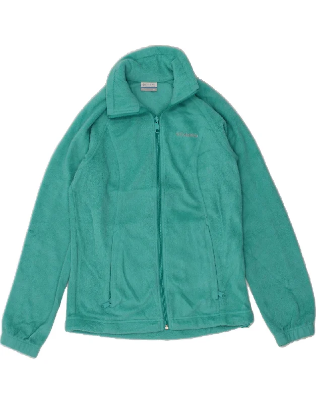 COLUMBIA Womens Fleece Jacket UK 6 XS Turquoise