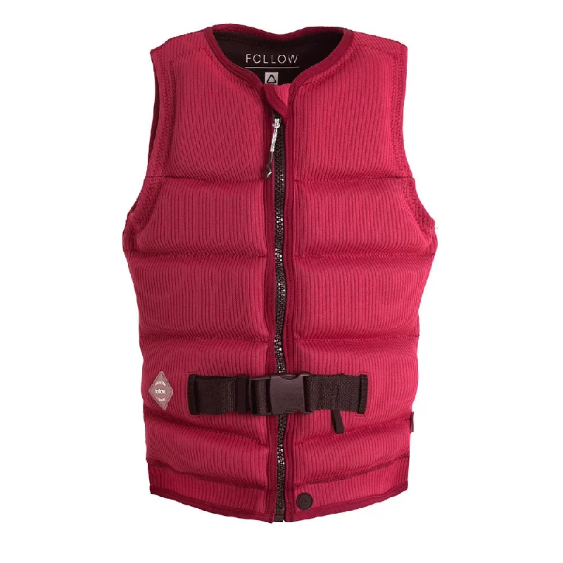 Follow Cord Vest - Maroon