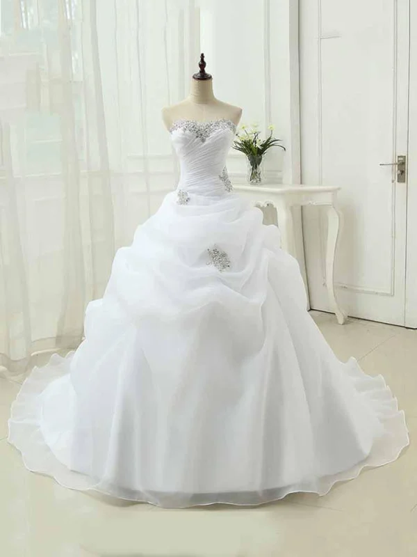 Gorgeous Sweetheart Ruffles Wedding Dresses