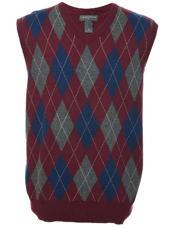 Argyle Sweater Vest - XL