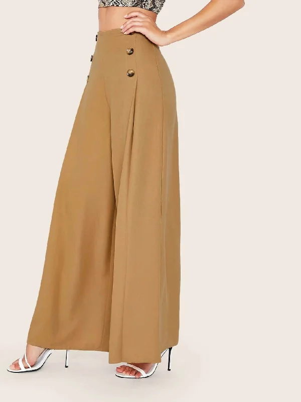 Casual Plain Zipper High Waist Long Women Pants