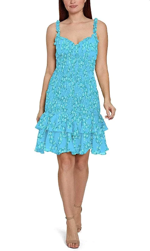 Immediate Apparel GT03D51 - Floral Smocked Short Dress