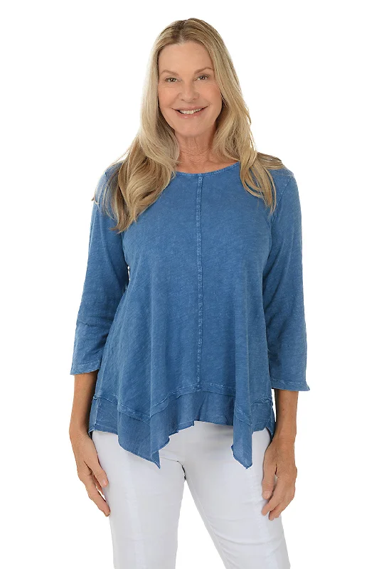 Solid Mineral Wash Hanky Hem Top